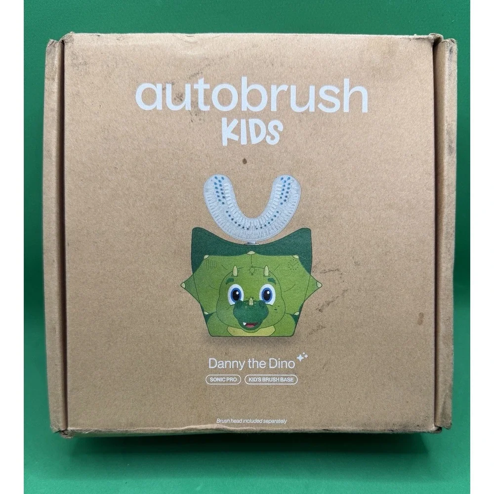AutoBrush Kids Electric ToothbRush Danny the Dino Kids U-Shaped Full Mouth Base